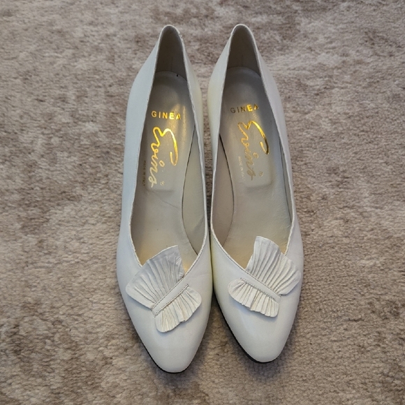Made In Italy White Heel Ginea Size 7 1/2 - Picture 1 of 5